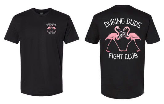 Duking Duds - Flamingo Fight Club - Black Tee